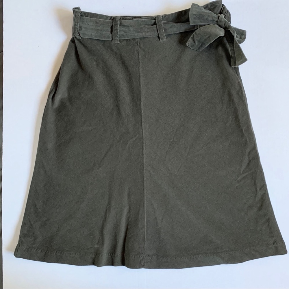 BANANA REPUBLIC Corduroy Skirt Army Green 0